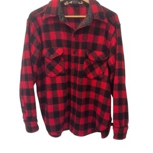 Men’s xl Buffalo Plaid wool blend long sleeve Flannel button down Shirt